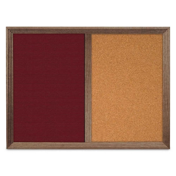 Enclosed Corkboard, 1 Door, 72"x36", 4" Fra, UV3418-SATIN-PEARL